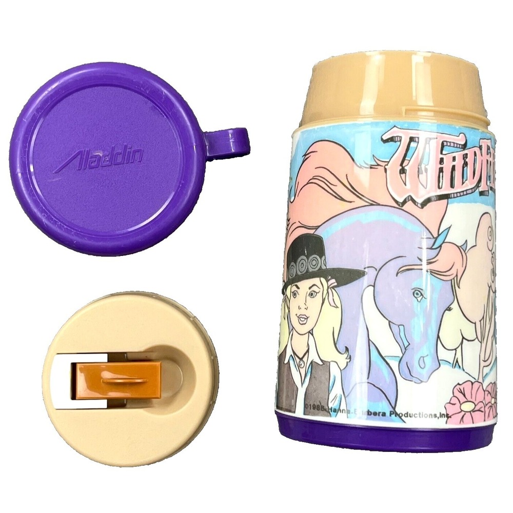 Vintage Wild Fire Lunchbox Thermos Alladin Replacement Only Purple 1984 80s